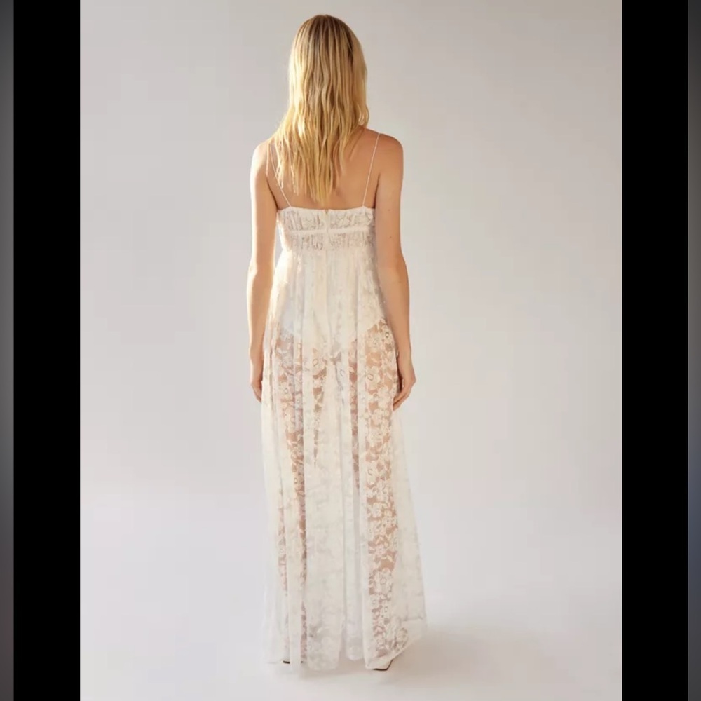 For Love & Lemons Lorena Lace Sheer Maxi Dress - Picture 2 of 5